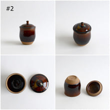 画像をギャラリービューアに読み込む, 飴釉蓋物(細) / 佐藤大寿