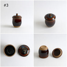 画像をギャラリービューアに読み込む, 飴釉蓋物(細) / 佐藤大寿