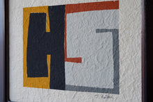 Load image into Gallery viewer, 染絵額 コンポジション5 (マホガニー / 大) / 名取敏雄