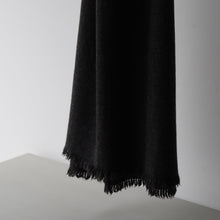 画像をギャラリービューアに読み込む, カシミヤストール あじろ 黒茶A / 高見由香