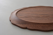 画像をギャラリービューアに読み込む, 輪花楕円皿 (8寸 / ウォールナット) / 藤崎均