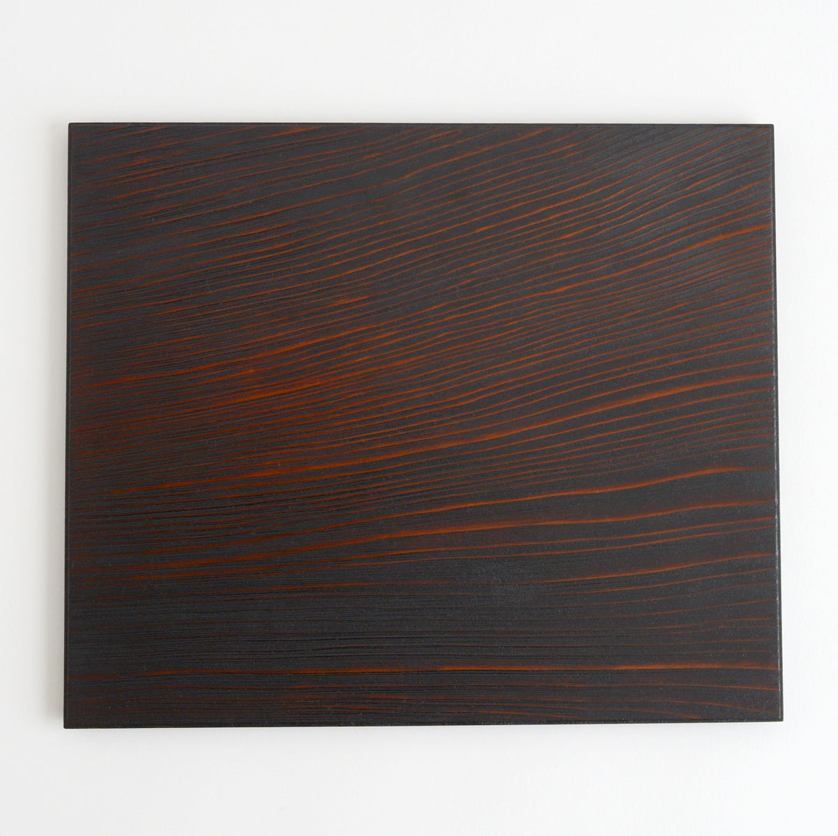 紀平佳丈　浮造盆330×280(拭漆) 5枚 紀平佳丈浮造盆330×280(拭漆) 5枚