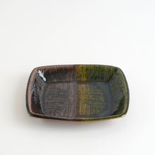 Load image into Gallery viewer, くし目 長角皿掛分 大 / 袖師窯