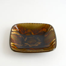画像をギャラリービューアに読み込む, 飴釉スリップウェア四方皿 / 柴田雅章