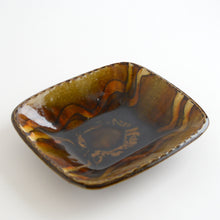 画像をギャラリービューアに読み込む, 飴釉スリップウェア四方皿 / 柴田雅章