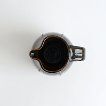 画像をギャラリービューアに読み込む, 黒釉盛文手付水差 / 柴田雅章