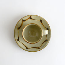 Load image into Gallery viewer, 白掛流描デミタス碗皿 / 柴田雅章