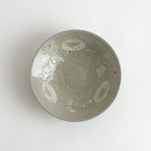 画像をギャラリービューアに読み込む, 印花象嵌菊文碗(青磁/青白磁) / 日高伸治
