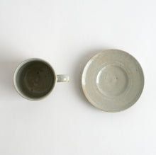 画像をギャラリービューアに読み込む, 青白磁デミタス&ソーサー / 日高伸治