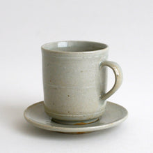 画像をギャラリービューアに読み込む, 青白磁デミタス&ソーサー / 日高伸治