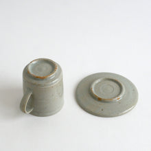 画像をギャラリービューアに読み込む, 青白磁デミタス&ソーサー / 日高伸治