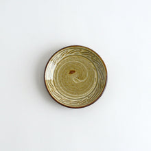 画像をギャラリービューアに読み込む, くし目小皿 黄 / 袖師窯