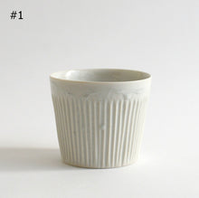 Load image into Gallery viewer, 青白磁蕎麦猪口(大)刻線 / 竹下努