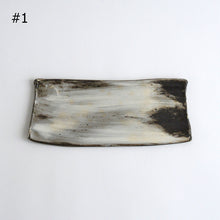 画像をギャラリービューアに読み込む, はけ目板皿 / 山田隆太郎