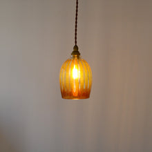 画像をギャラリービューアに読み込む, ren ランプシェード(ボトルM、ブラウン) / Hiroy Glass Studio
