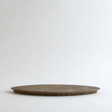 Load image into Gallery viewer, 一閑張盛器楕円/灰蒔地白 / TESUKI paper works