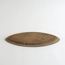 Load image into Gallery viewer, 一閑張盛器楕円/灰蒔地白 / TESUKI paper works