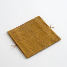 Load image into Gallery viewer, 袋織コースター(黄土×ベージュ) / 倉敷本染手織研究所