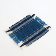 Load image into Gallery viewer, コースター(縞 本藍 3) / 倉敷本染手織研究所