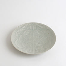 画像をギャラリービューアに読み込む, 灰釉鎬文7寸皿 / 阿南維也