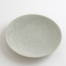 画像をギャラリービューアに読み込む, 灰釉鎬文7寸皿 / 阿南維也