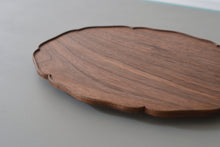 画像をギャラリービューアに読み込む, 輪花楕円皿 (8寸 / ウォールナット) / 藤崎均