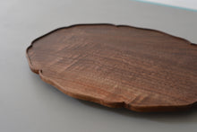 画像をギャラリービューアに読み込む, 輪花楕円皿 (8寸 / ウォールナット) / 藤崎均