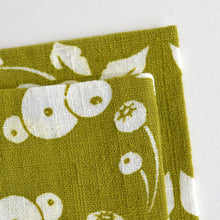 画像をギャラリービューアに読み込む, 木綿のコースター 9*9 (Pot mum; オリーブグリーン)/ 神山結子
