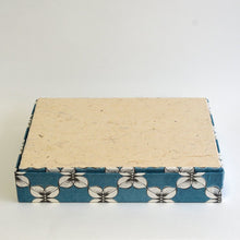 Load image into Gallery viewer, 和紙箱(大; フェイジョア; ブルー)/ 神山結子
