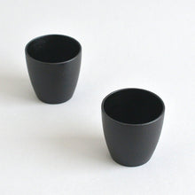 画像をギャラリービューアに読み込む, おちょこ 黒 ; ふじい製作所
