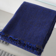 画像をギャラリービューアに読み込む, カシミヤストール あじろ 青茶A / 高見由香
