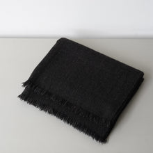 画像をギャラリービューアに読み込む, カシミヤストール あじろ 黒茶A / 高見由香
