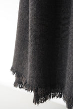 画像をギャラリービューアに読み込む, カシミヤストール あじろ 黒茶A / 高見由香
