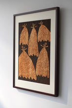 画像をギャラリービューアに読み込む, 染絵額 アフリカの家(額付) / 名取敏雄
