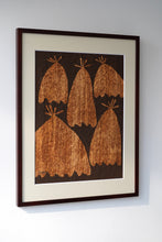 画像をギャラリービューアに読み込む, 染絵額 アフリカの家(額付) / 名取敏雄
