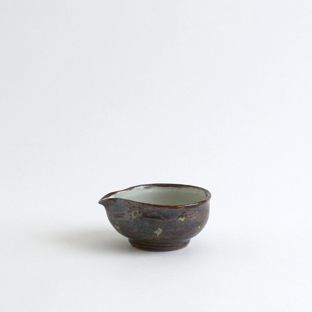 鉄抜絵煎茶ゆさまし / 袖師窯