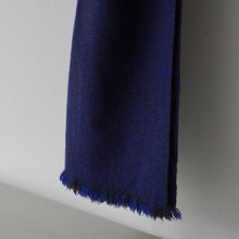 画像をギャラリービューアに読み込む, カシミヤストール あじろ 青茶A / 高見由香
